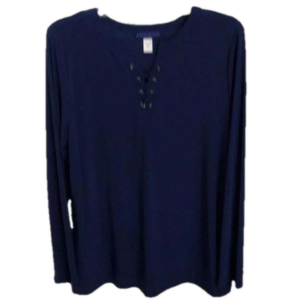Ladies Navy Top Size L NWT